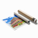 Extra large wall art featuring a serene Beijing landscape in soft watercolor tones on rolled canvas.