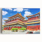Black and white large art of Beijing scenery on stretched canvas, ideal for kitchen wall art.