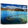 Acrylic print of a Tibetan landscape in muted earth tones, ideal for bedroom or dining room decor.