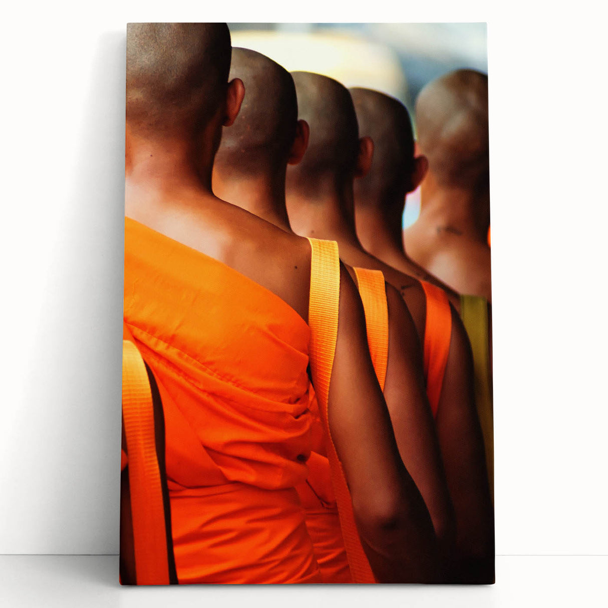 Large black and white canvas print featuring a scenic Laos landscape, ideal for kitchen wall art.