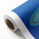 Art deco poster of Maldives scenery in pastel shades on rolled canvas, ideal for nursery wall art.
