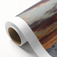 Art deco poster of Mount Everest in pastel shades on rolled canvas, suitable for nursery wall art.