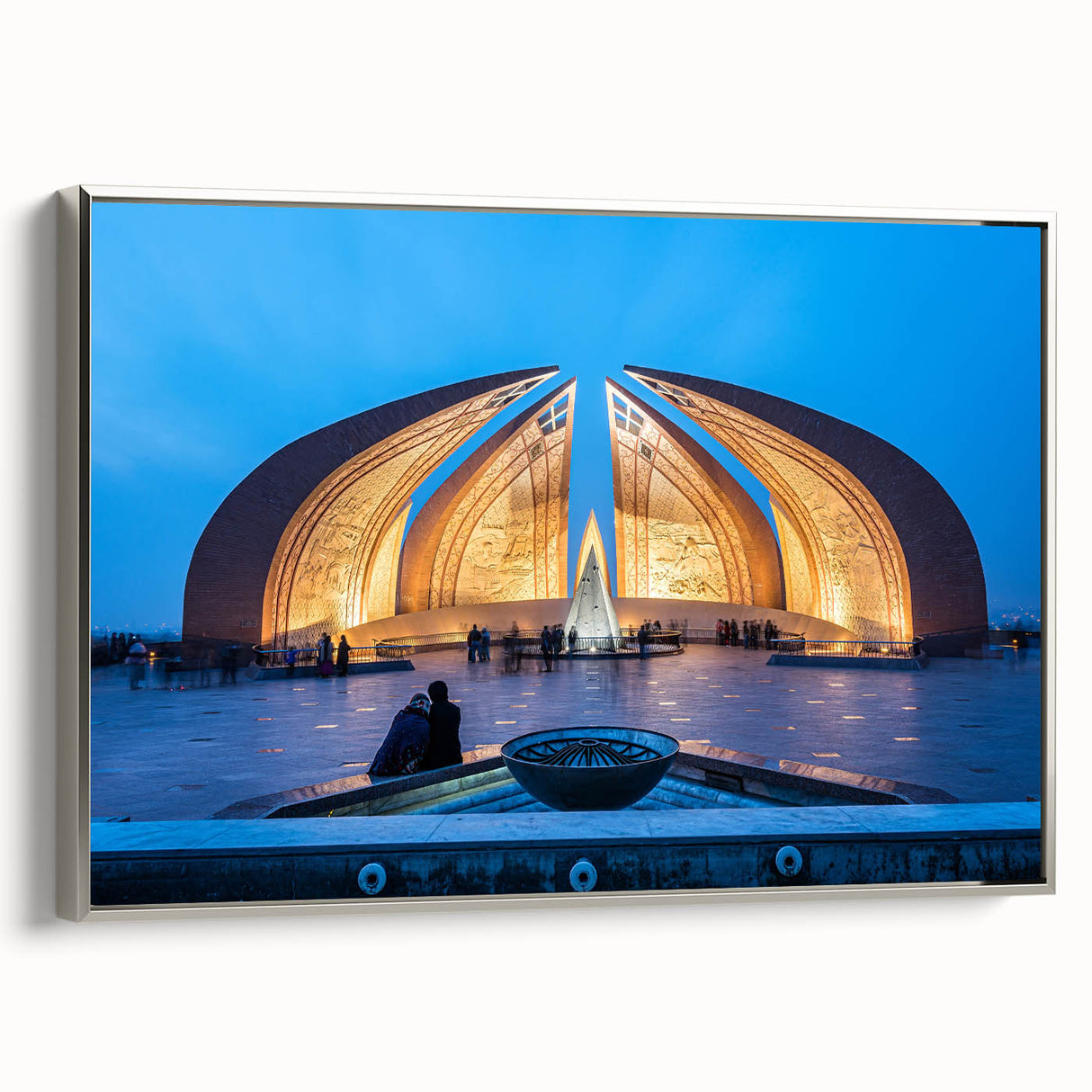 Landscape art painting of a scenic Pakistani valley on a framed canvas, featuring a palette of earthy tones.