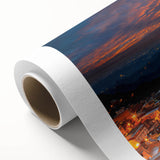 Art Deco style poster of a serene Taiwan landscape in pastel shades on rolled canvas, ideal for nursery wall art.