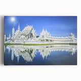 Black and white photograph of Bangkok skyline on large stretched canvas, suitable for kitchen art.