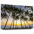 Abstract Queensland scenery on acrylic glass, featuring earthy tones and blues, suitable for bedroom or dining room decor.