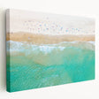 Sydney skyline depicted in muted blue and gray tones on a large stretched canvas, ideal for kitchen wall art.