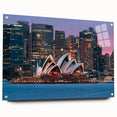 Acrylic print of a large abstract depiction of an Australian landscape in muted earth tones.