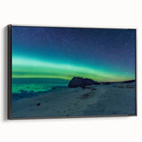 Black and white landscape art painting of Newfoundland on framed canvas, ideal for bedroom wall decor.