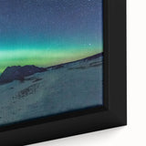 Extra large framed canvas of a textured, colorful Newfoundland scenery in black, ideal for living room decor.