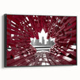 Black and white framed canvas of Ontario landscape, ideal for bedroom wall art.