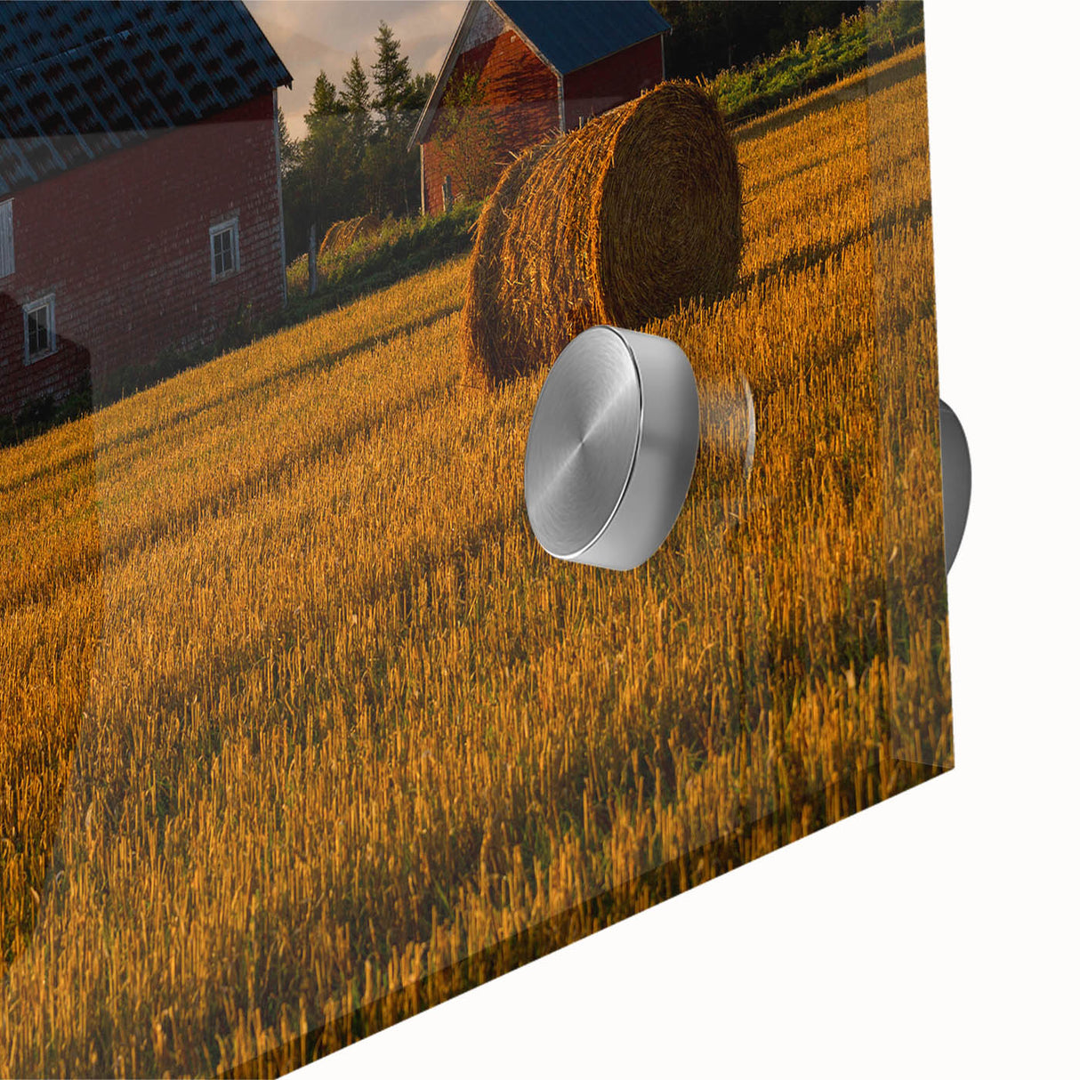 Large abstract wall art featuring a mid-century modernist depiction of Prince Edward Island.