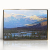 Large art print of a serene Saskatchewan landscape in muted earth tones on a framed acrylic, ideal for modern art wall decor.