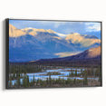 Black and white wall art of Saskatchewan landscape on framed canvas, ideal for bedroom decor.