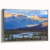 Landscape art painting of Saskatchewan scenery on framed canvas, featuring muted earth tones.