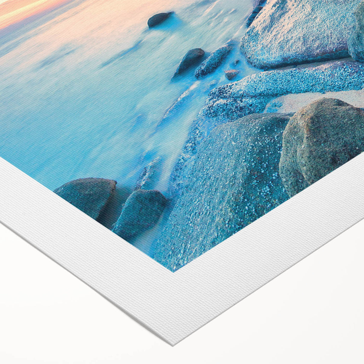 Art deco poster featuring a serene Caribbean Cayman landscape on rolled canvas.