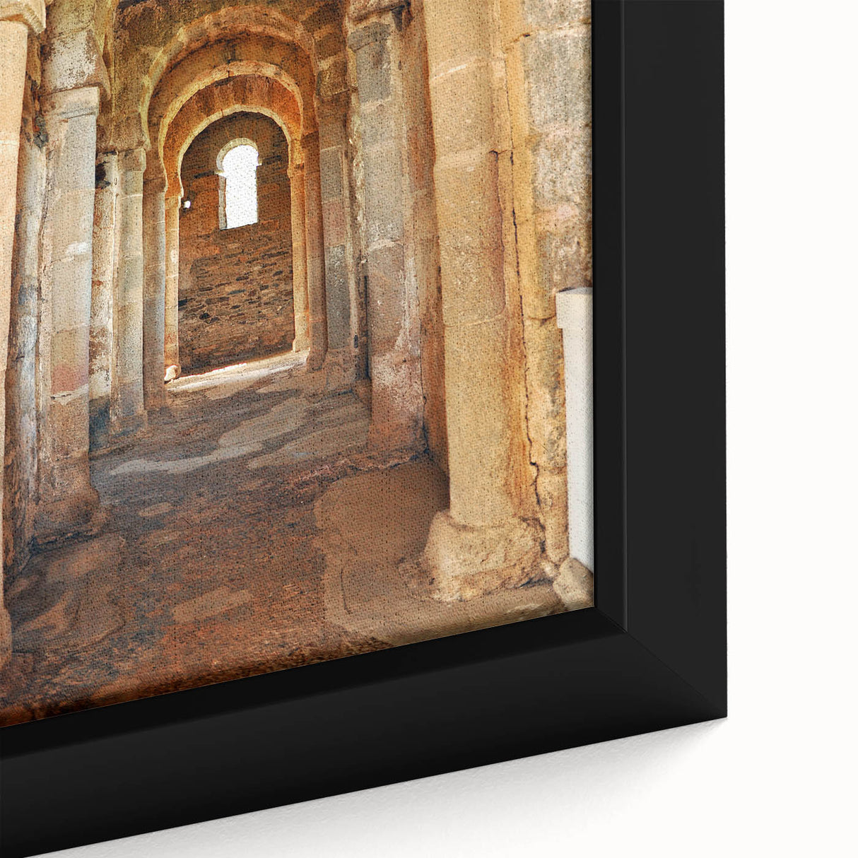 Extra large framed canvas featuring a textured depiction of the Saint Lucia coastline in vibrant colors.