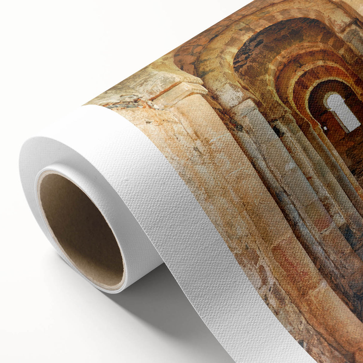 Art deco poster of Saint Lucia landscape in pastel shades, rolled canvas, ideal for nursery wall art.