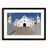 Abstract art print featuring vibrant, colorful textures of a Central American landscape on a large framed canvas.
