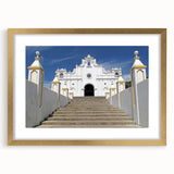 Extra large abstract art print featuring textured scenery of Central America in gold frame, ideal for living room decor.