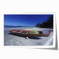 Extra large rolled print of a Central American scenery with vibrant floral elements, ideal for art wall dining room.