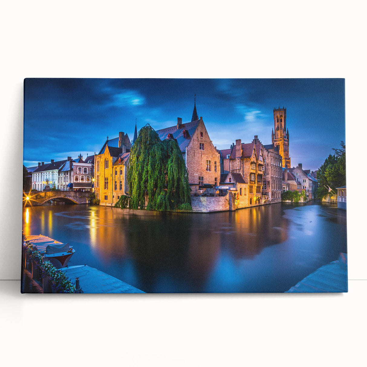 Black and white stretched canvas of a European street scene, ideal for kitchen wall art or bedroom decor.