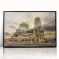 Large abstract wall art featuring a Bulgarian landscape in muted earth tones on a framed acrylic.