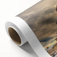 Art Deco style poster of a Bulgarian landscape in pastel shades on rolled canvas, ideal for nursery wall art.
