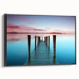 Black and white wall art of Cumbria landscape on framed canvas, ideal for bedroom decor, featuring vintage poster art style.