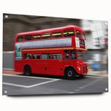 Acrylic print of a London cityscape in muted gray, ideal for dining room art.