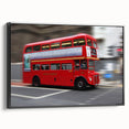 Black and white wall art featuring the London skyline on a framed canvas, ideal for bedroom decor.