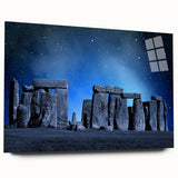 Acrylic print of Stonehenge in muted earth tones, ideal for bedroom or dining room art.