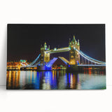 Black and white canvas print of Tower Bridge in London, ideal for kitchen wall art.