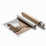 Extra large rolled print of a serene Estonian landscape with vibrant greenery and floral elements.