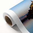 Art Deco style poster depicting a serene French landscape on rolled canvas.