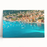 Black and white photograph of Nice, France on large stretched canvas, suitable for kitchen art.