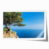 Rolled print of Provence scenery with lush floral foreground and soft pastel colors.