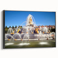 Black and white framed canvas of the Versailles landscape, ideal for bedroom wall decor.