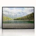 Large abstract wall art depicting a Bavarian landscape in muted earth tones on a framed acrylic panel.