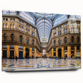 Acrylic print of a Naples, Italy landscape in muted earth tones, suitable for dining room decor.