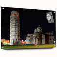 Acrylic print of Pisa, Italy, with muted earth tones, ideal for dining room decor.