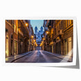 Extra large rolled print of Rome scenery with vibrant floral accents on canvas, ideal for dining room or bathroom wall art.