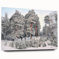 Large abstract wall art of a European scenery in Latvia, rendered on acrylic glass, suited for bedroom or dining room decor.