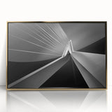 Art deco poster of a European cityscape in muted gold tones on framed acrylic, ideal for modern art wall decor.