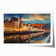 Extra large rolled print of a Polish landscape featuring vibrant green fields and a deep blue sky.