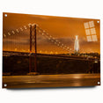 Acrylic print of Lisbon scenery with vibrant sunset hues, ideal for bedroom or dining room decor.