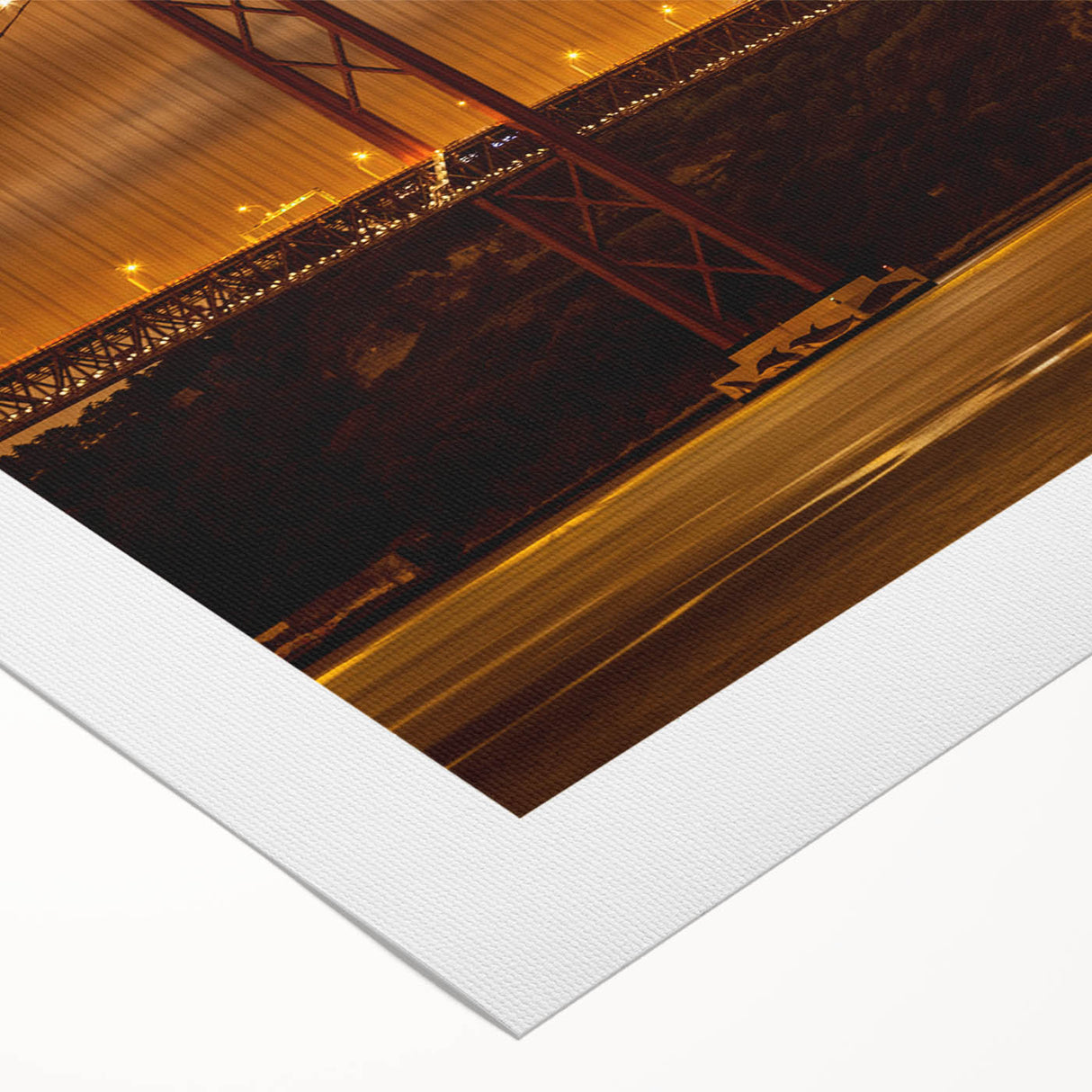 Art deco poster of Lisbon scenery in pastel shades on rolled canvas, suited for dining room wall art.
