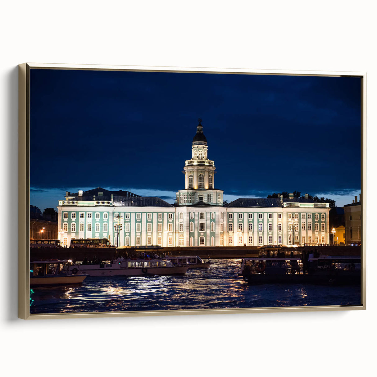 Framed canvas wall art depicting a vintage-style landscape of St.
