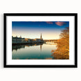 Extra large framed abstract art print featuring a textured, colorful depiction of a Scottish landscape.