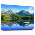 Acrylic print of a European landscape in muted earth tones, suitable for bedroom or dining room decor.